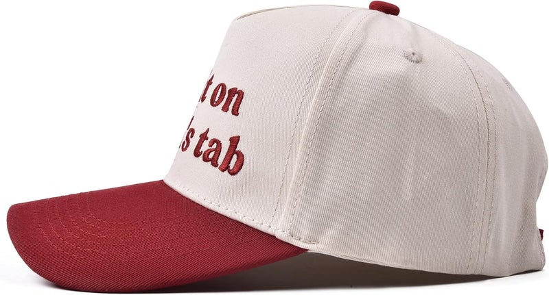 Erying Christmas Trucker Hat for Women Men Two Tone Vintage Embroidered Baseball Cap Funny Gift - Image 3